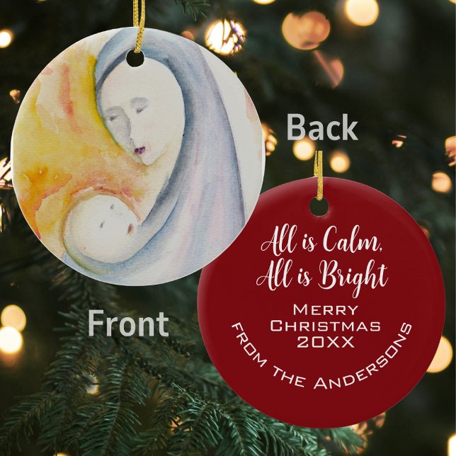 Alles ist ruhig, alles ist hell und wasserfarbig keramik ornament (Von Creator hochgeladen)