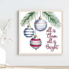 Alles ist ruhig, alles ist helle Weihnachtsdekorat Poster
