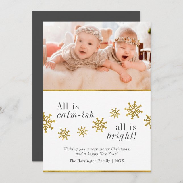 Alles ist ruhig. | Custom Funny Christmas Foto Einladung (Vorne/Hinten)