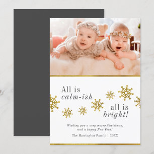 Alles ist ruhig. Custom Funny Christmas Foto Einladung
