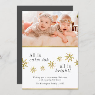 Alles ist ruhig  Custom Funny Weihnachten Foto Einladung