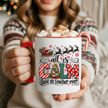 Alles ist ruhig Lehrer Weihnachten Kaffeetasse