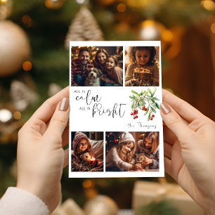 Alles ist ruhig und das Foto ist hell und freundli Feiertagskarte