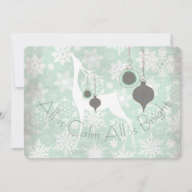 Alles ist ruhig und hell feiertagskarte (Vorderseite)