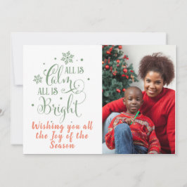 Alles ist ruhig/Weihnachts-Zitat/zweiseitige Karte