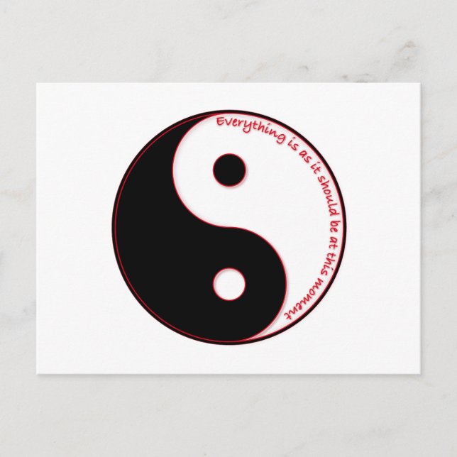 Alles ist so, wie es jetzt sein sollte postkarte (Vorderseite)