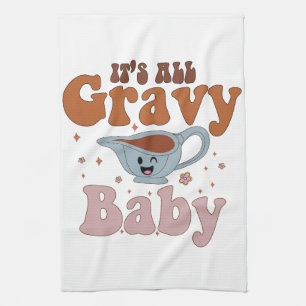 Alles ist Soße Baby Retro Herbst Thanksgiving Dinn Geschirrtuch