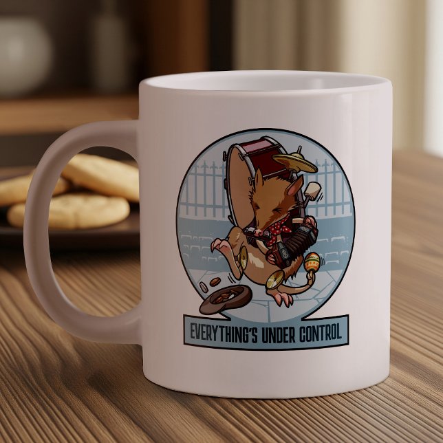Alles ist unter Kontrolle Bandicoot One Man Band Jumbo-Tasse (Von Creator hochgeladen)
