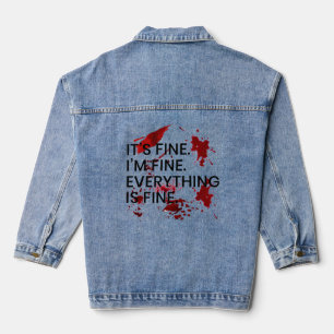 Alles ist verdammt gut Horror Gore Pun Sarcasm Jeansjacke