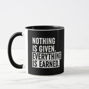Alles ist verdient tasse