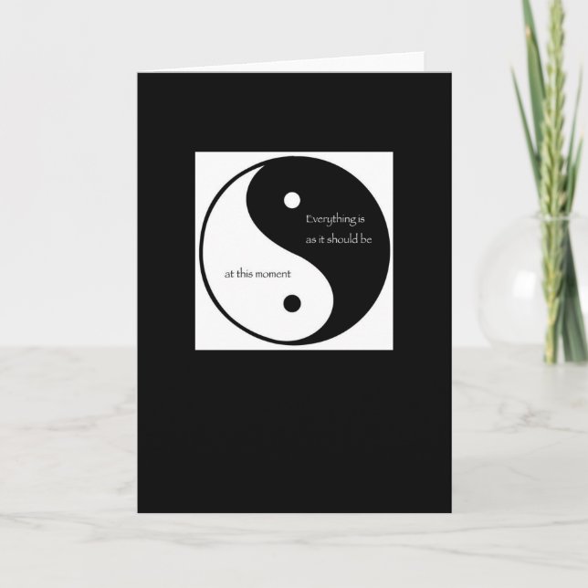 Alles ist, während es in diesem Moment sein sollte Karte (Vorderseite)