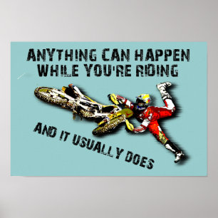 Alles kann passieren Dirt Bike Motocross Lustiger  Poster