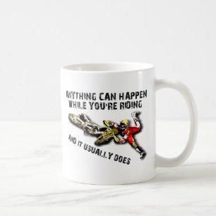 Alles kann passieren Dirt Bike Motocross Lustiger Tasse