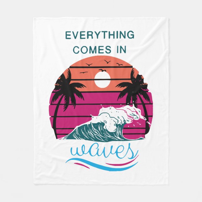 Alles kommt in Waves Fleecedecke (Vorderseite)