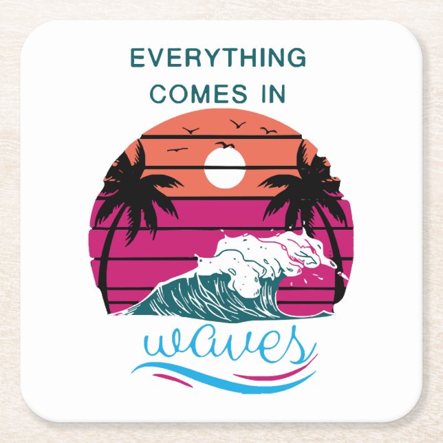 Alles kommt in Waves Rechteckiger Pappuntersetzer (Vorderseite)