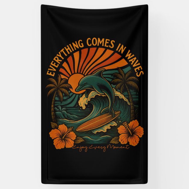 Alles kommt in Waves Retro Banner (Vertikal)