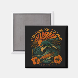 Alles kommt in Waves Retro Magnet
