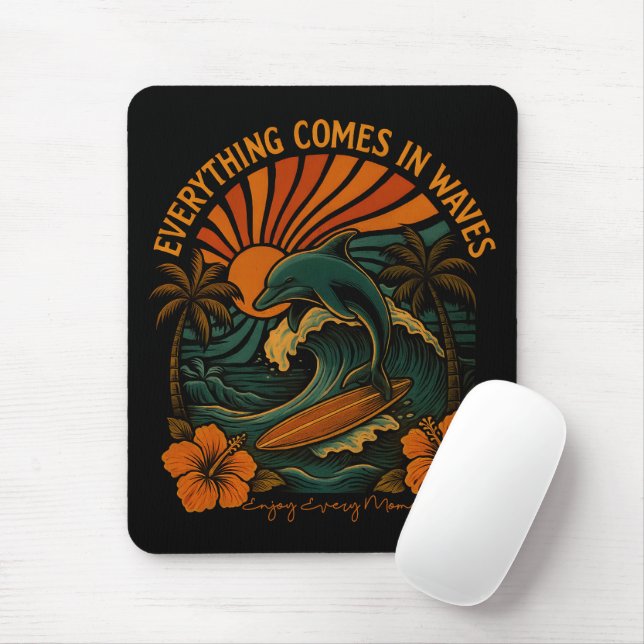 Alles kommt in Waves Retro Mousepad (Mit Mouse)