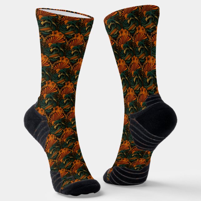 Alles kommt in Waves Retro Socken (Gewinkelt)