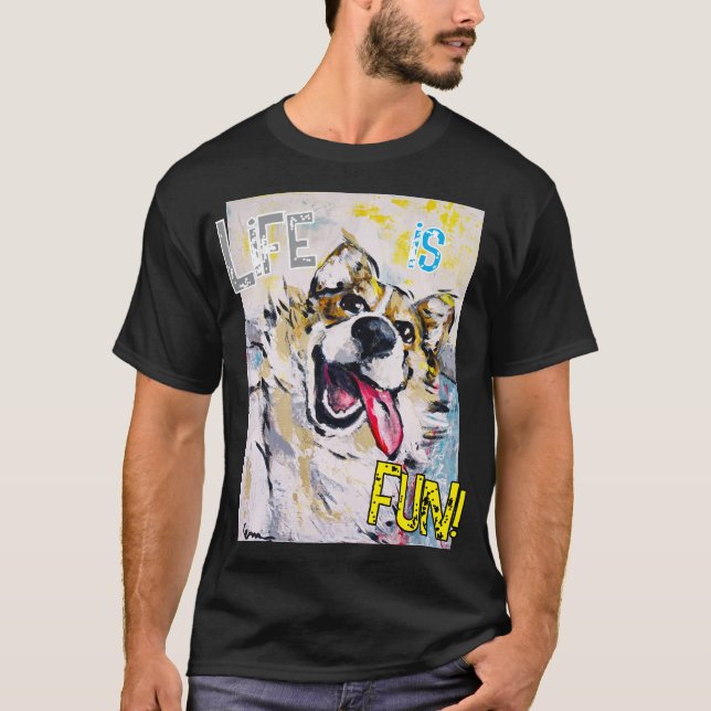 Alles lächeln, Life is fun! T-Shirt (Vorderseite)