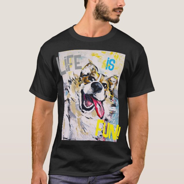 Alles lächeln, Life is fun! T-Shirt (Vorderseite)