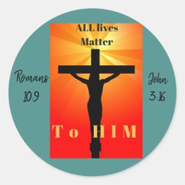 Alles Leben zählt Ihm Runder Aufkleber