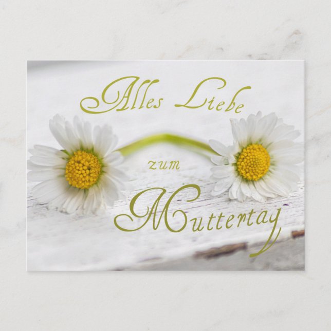 Alles Liebe zum Muttertag! Postkarte (Vorderseite)