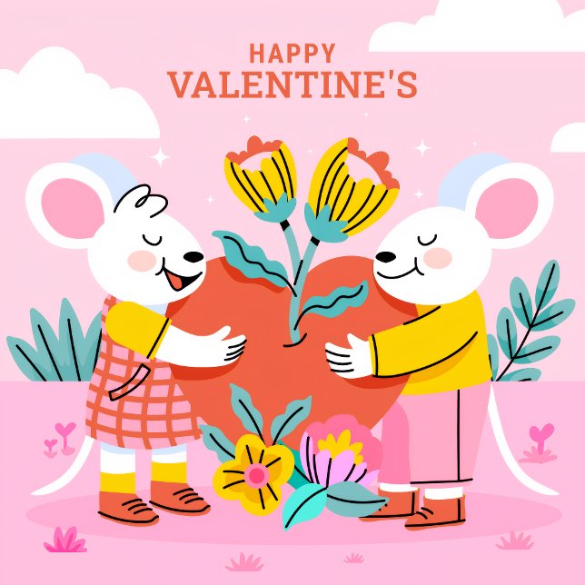Alles Liebe zum Valentinstag Feiertagskarte (Happy Valentine's Day Holiday Card!)