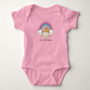Alles Lob der Katzenkönigin Regenbogen & Wolke  Baby Strampler