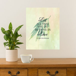 Alles mit der Liebe Inspiration Bible Verse Poster