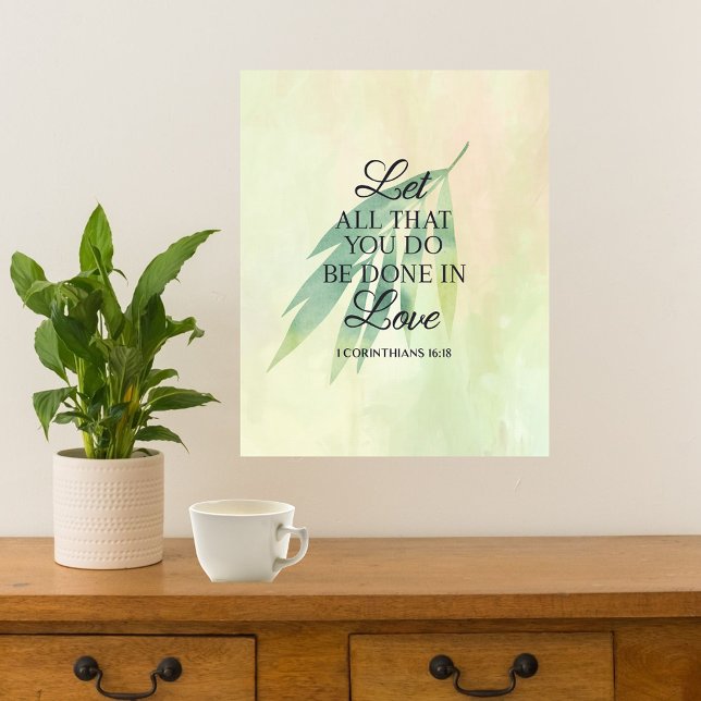 Alles mit der Liebe Inspiration Bible Verse Poster (Von Creator hochgeladen)