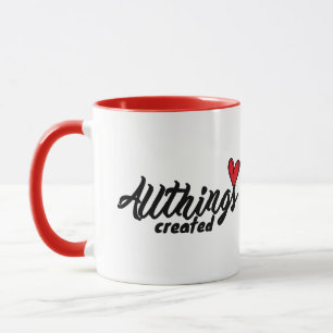 Alles mit Herz Geschaffenes Tasse