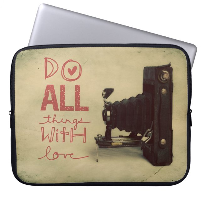Alles mit Liebe Laptopschutzhülle (Vorderseite)