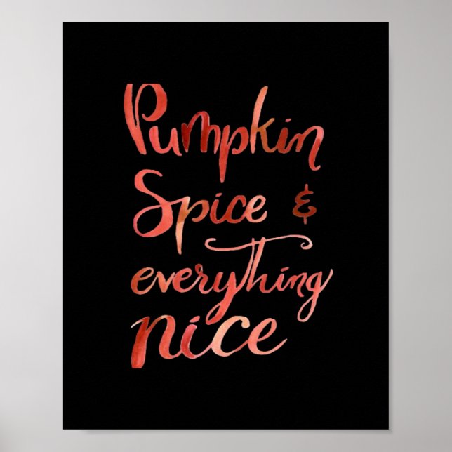 Alles Nice Pumpkin Funny Herbst Poster (Vorne)