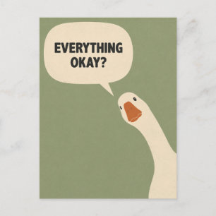 Alles Okay Dummer Gans Minimalist Postkarte