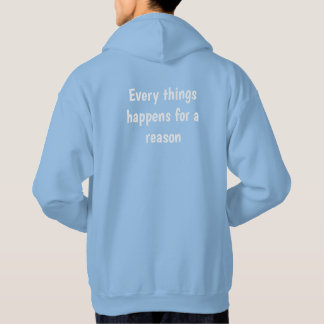 Alles passiert aus einem Grund - Design von weißem Hoodie