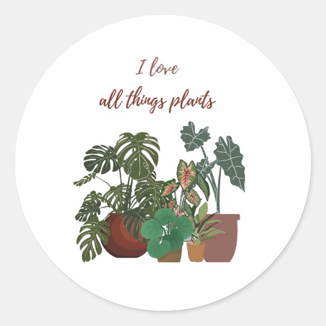 alles Pflanze Runder Aufkleber (Vorderseite)
