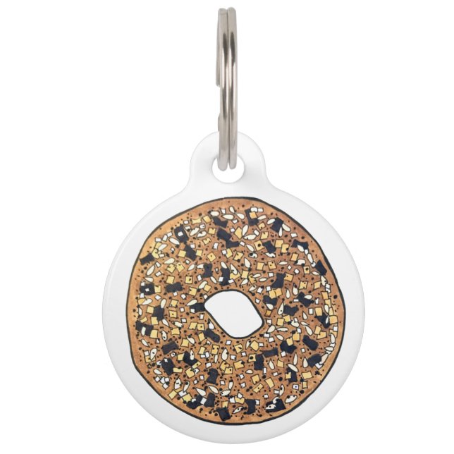 Alles Poppy Sesam Seed Bagel Frühstück Essen Haustiermarke (Vorderseite)