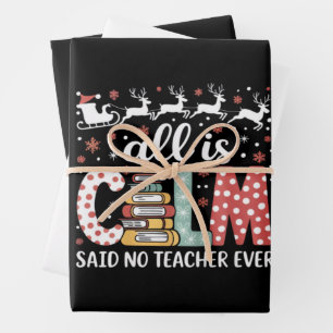 Alles ruhig sagte kein Lehrer Weihnachten Bleistif Geschenkpapier Set