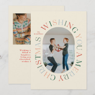 Alles rund um frohe Weihnachten farbenfrohe Foto-K Einladung