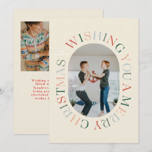 Alles rund um frohe Weihnachten farbenfrohe Foto-K Einladung