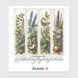 Alles Schöne in Seiner Zeit botanisch Aufkleber