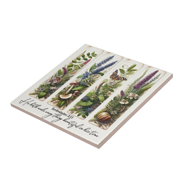 Alles Schöne in Seiner Zeit botanisch Fliese (Seite)