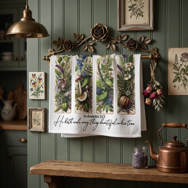 Alles Schöne in Seiner Zeit botanisch Geschirrtuch (Von Creator hochgeladen)