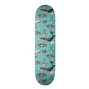 Alles Seemuster Skateboard