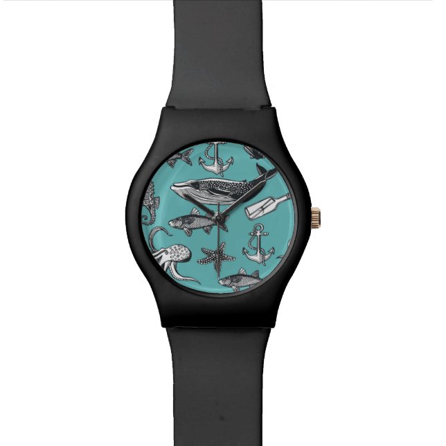 Alles Seemuster Uhr (Nahaufnahme)