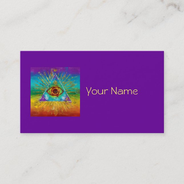 Alles sehende Auge des Gottes - abstrakte Visitenkarte (Vorderseite)