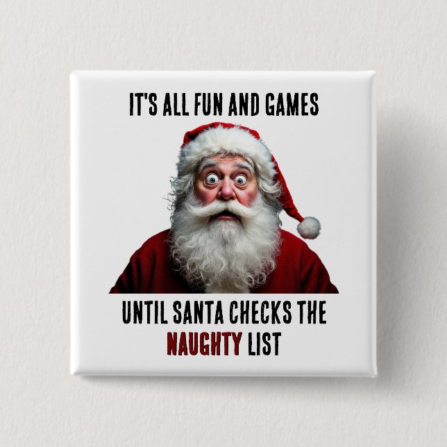 Alles Spaß und Spiele, Niedlich Weihnachten Button (Vorderseite)
