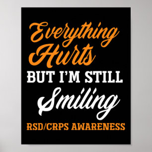 Alles tut weh, ich bin immer noch lächelnd Rsd Crp Poster