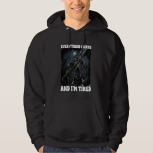Alles tut weh und müde Randskelett 3 Hoodie
